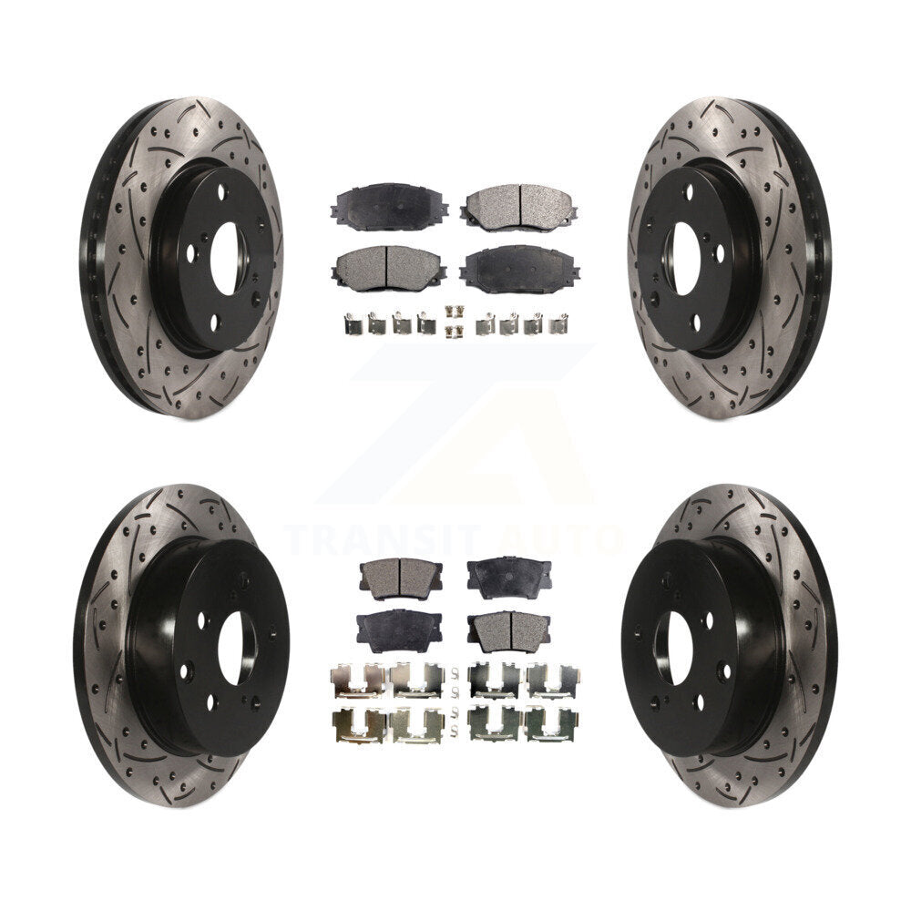 Transit Auto KDT-100320 Disc Brake Kit for 2006-2018 Toyota RAV4, Lexus HS250h - Front and Rear