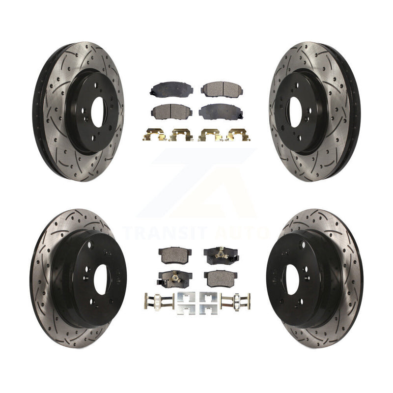 Transit Auto KDT-100323 Disc Brake Kit for 2007-2012 Acura RDX, Honda CR-V - Front and Rear