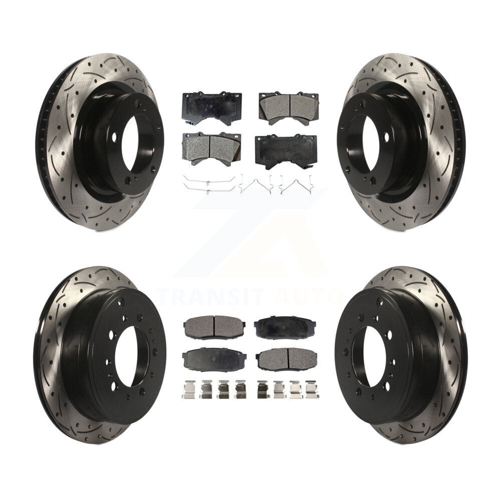 Transit Auto KDT-100334 Disc Brake Kit for 2007-2022 Toyota Land Cruiser, Lexus LX570 and More - Front and Rear