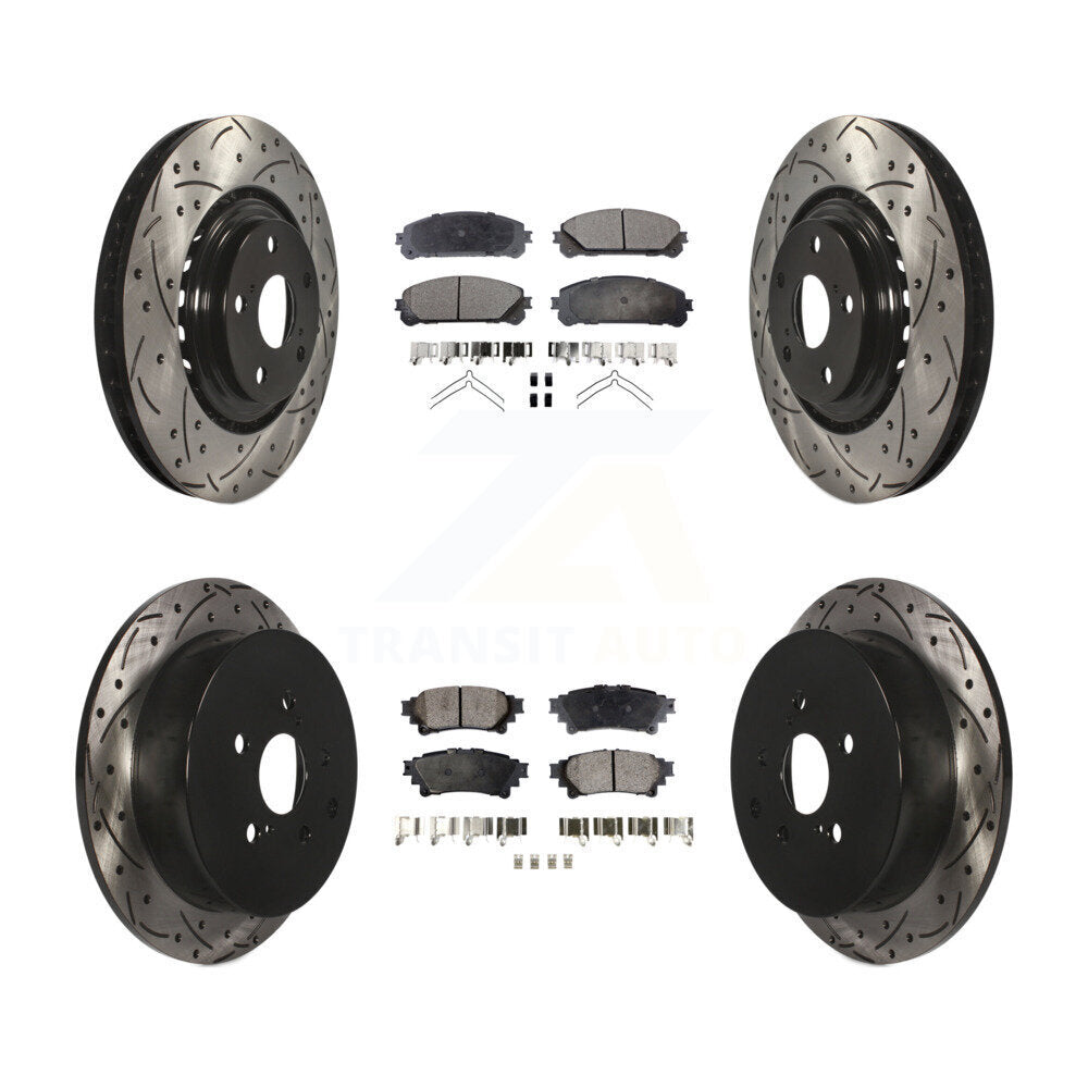 Transit Auto KDT-100343 Disc Brake Kit for 2010-2020 Toyota Highlander, Toyota Sienna and More - Front and Rear