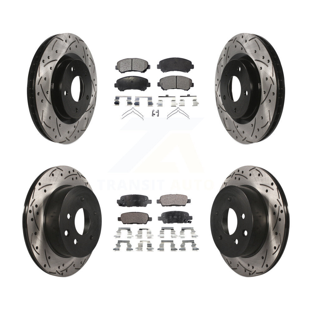 Transit Auto KDT-100344 Disc Brake Kit for 2008-2015 Nissan Rogue Select, Nissan Rogue - Front and Rear
