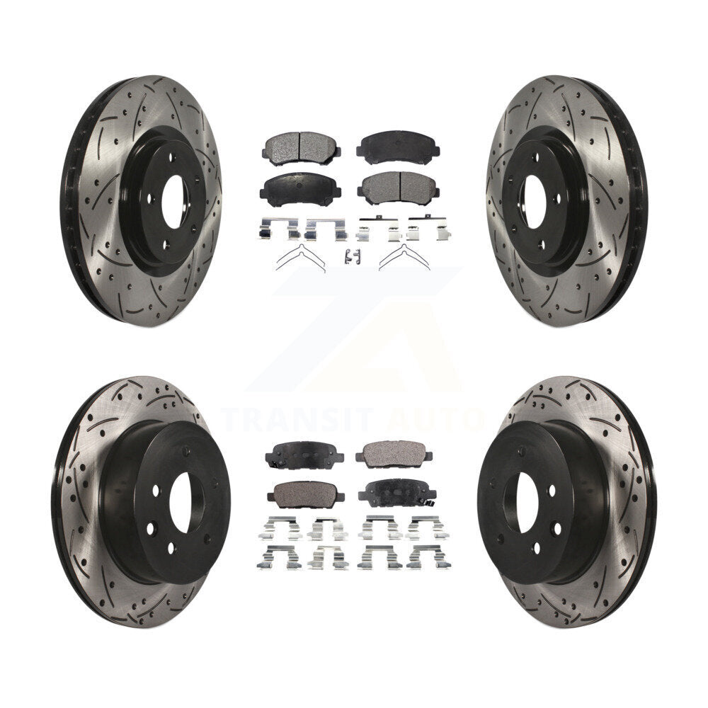 Transit Auto KDT-100347 Disc Brake Kit for 2014-2017 Nissan Juke - Front and Rear