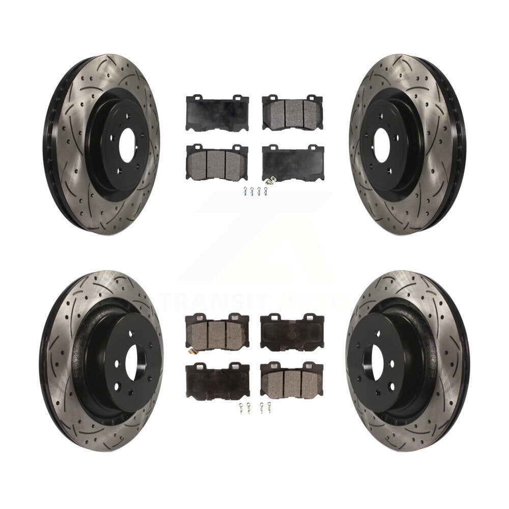 Transit Auto KDT-100352 Disc Brake Kit for 2009-2013 INFINITI G37 - Front and Rear