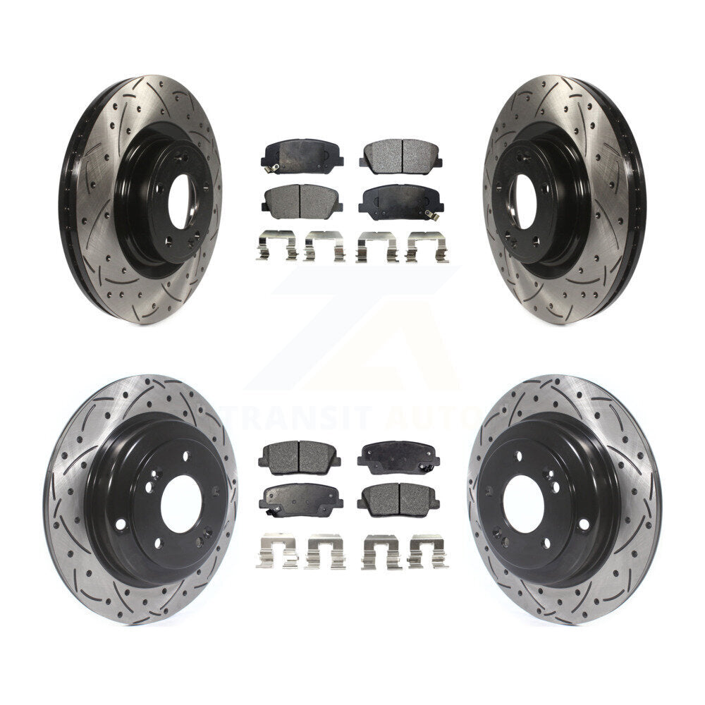 Transit Auto KDT-100364 Disc Brake Kit for 2010-2016 Hyundai Genesis Coupe - Front and Rear