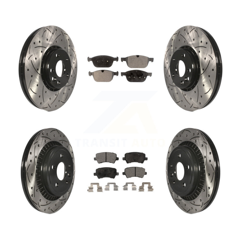 Transit Auto KDT-100365 Disc Brake Kit for 2010-2015 Volvo XC60 - Front and Rear