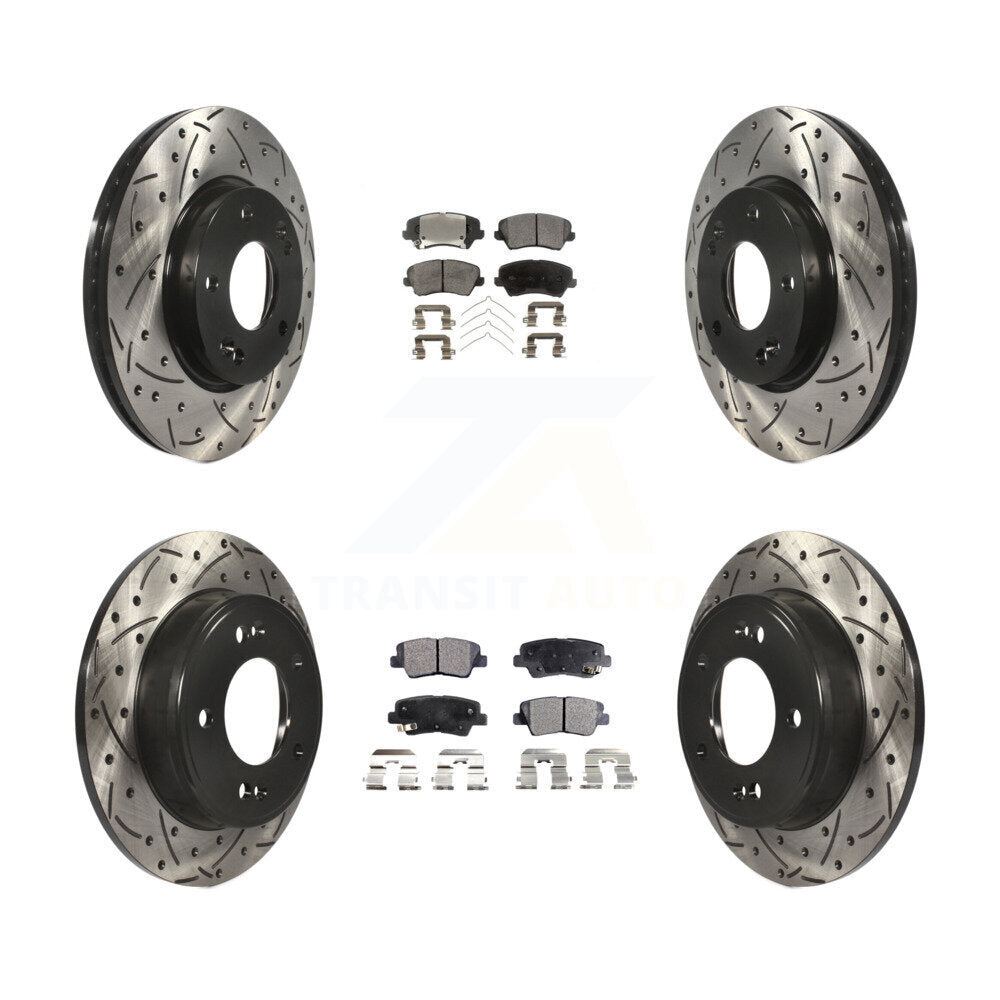 Transit Auto KDT-100376 Disc Brake Kit for 2016-2017 Kia Forte Koup, Hyundai Elantra GT - Front and Rear