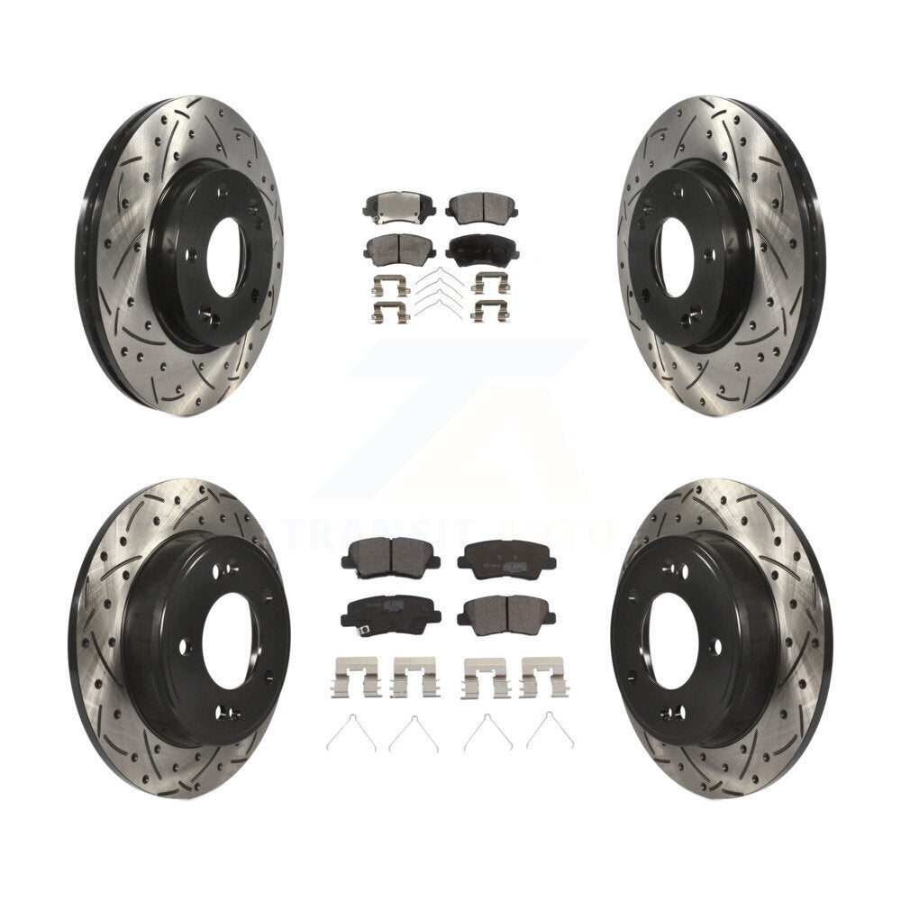 Transit Auto KDT-100377 Disc Brake Kit for 2016-2018 Hyundai Elantra GT, Kia Forte and More - Front and Rear