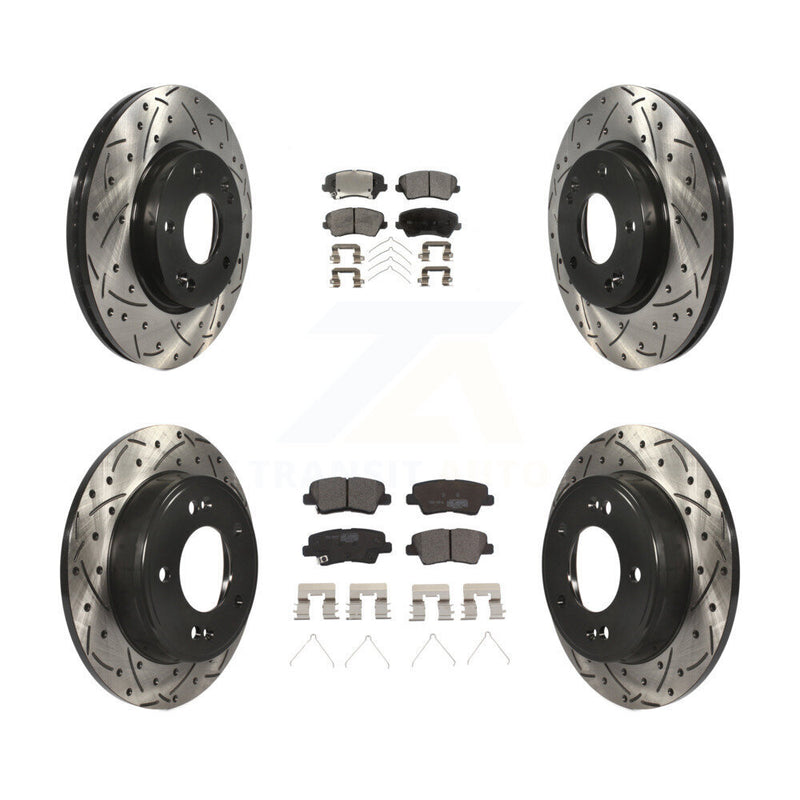 Transit Auto KDT-100377 Disc Brake Kit for 2016-2018 Hyundai Elantra GT, Kia Forte and More - Front and Rear