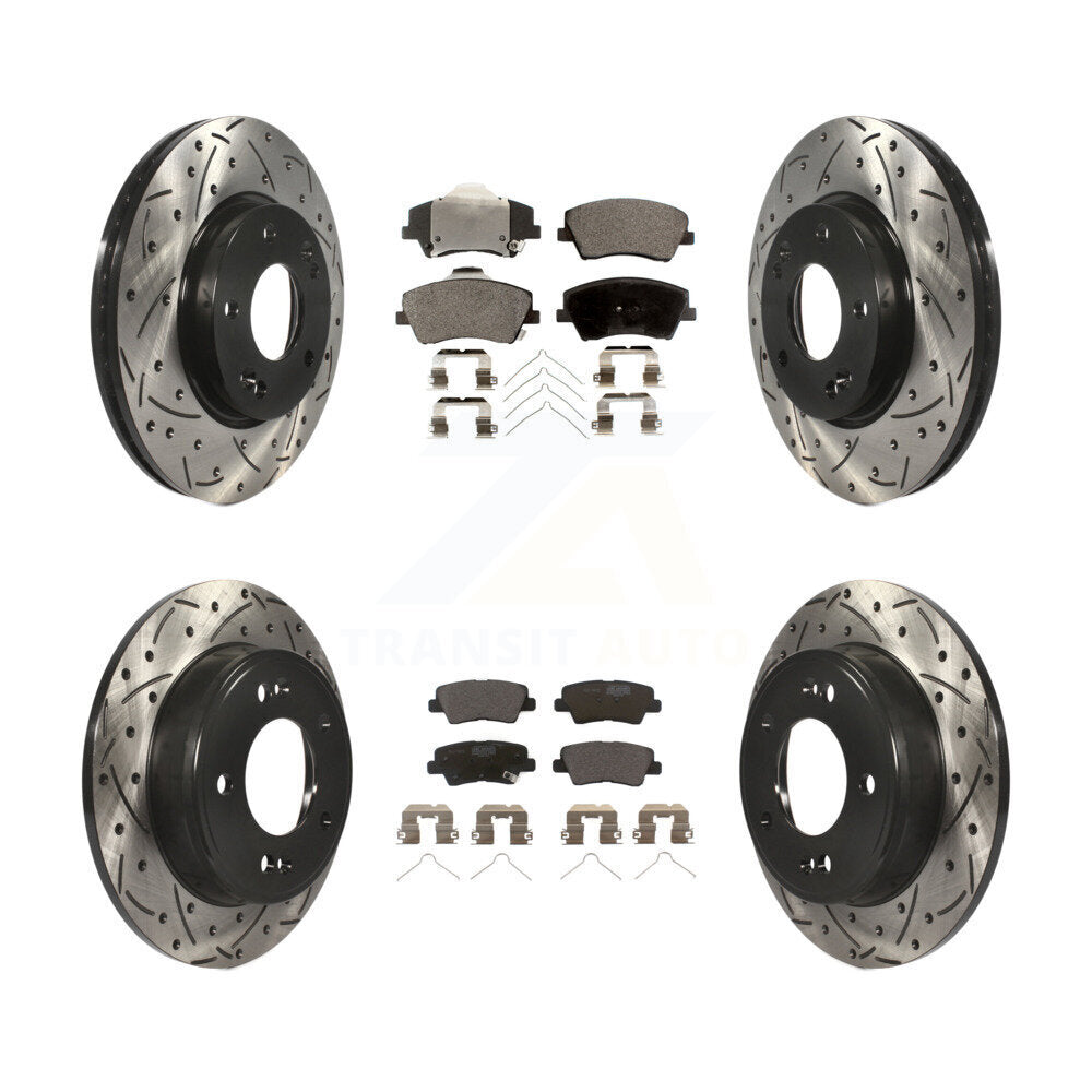 Transit Auto KDT-100378 Disc Brake Kit for 2017-2020 Hyundai Elantra - Front and Rear