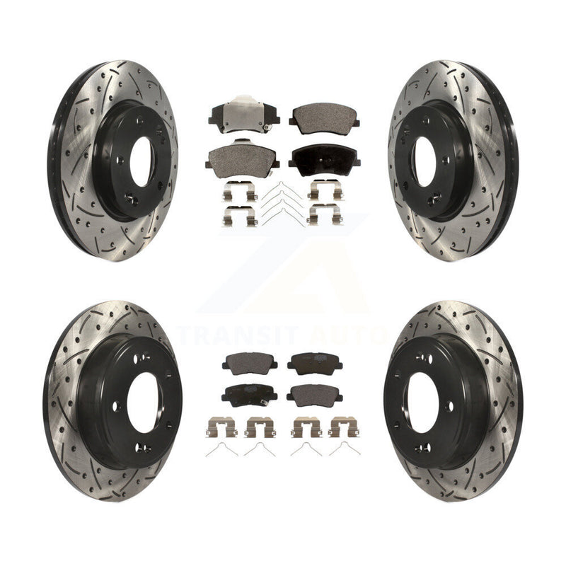 Transit Auto KDT-100378 Disc Brake Kit for 2017-2020 Hyundai Elantra - Front and Rear