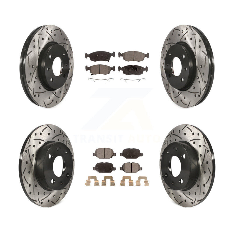 Transit Auto KDT-100386 Disc Brake Kit for 2012-2017 Fiat 500 - Front and Rear