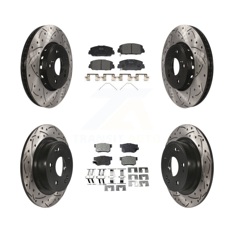 Transit Auto KDT-100394 Disc Brake Kit for 2016 Acura ILX - Front and Rear