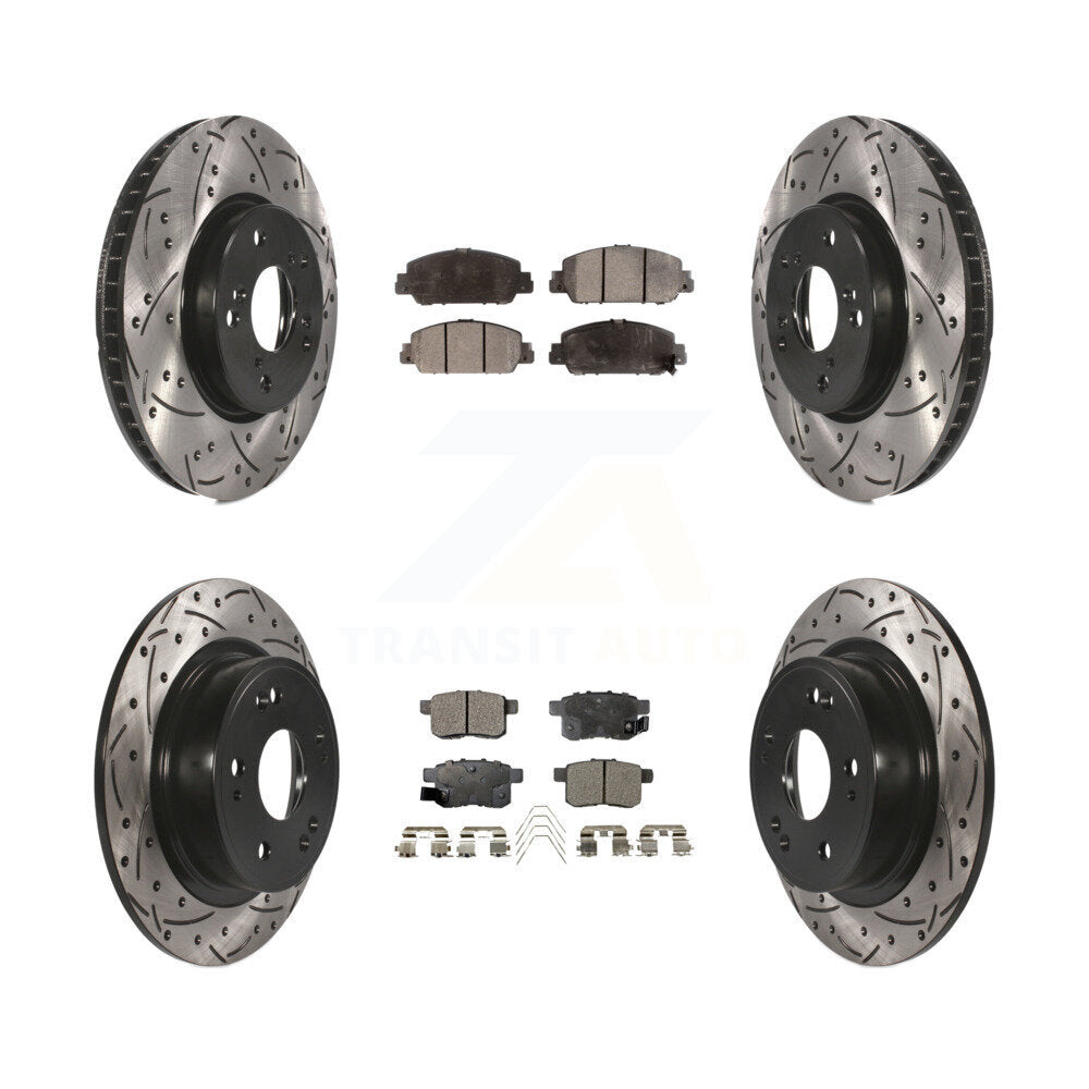 Transit Auto KDT-100395 Disc Brake Kit for 2013-2017 Honda Accord - Front and Rear