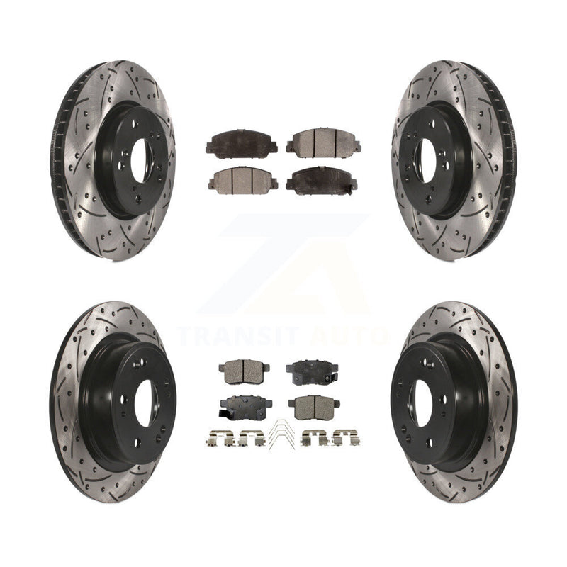 Transit Auto KDT-100395 Disc Brake Kit for 2013-2017 Honda Accord - Front and Rear