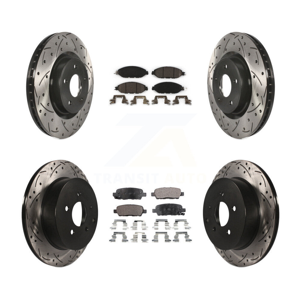 Transit Auto KDT-100400 Disc Brake Kit for 2013-2024 Nissan Murano, INFINITI QX60 and More - Front and Rear