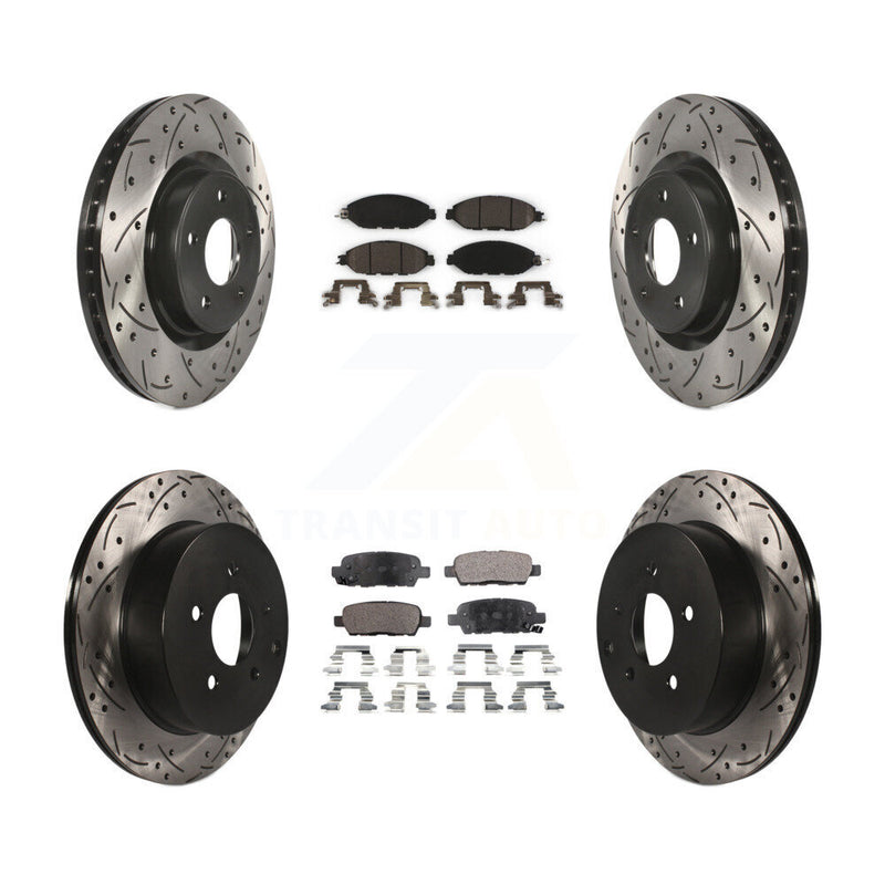 Transit Auto KDT-100400 Disc Brake Kit for 2013-2024 Nissan Murano, INFINITI QX60 and More - Front and Rear