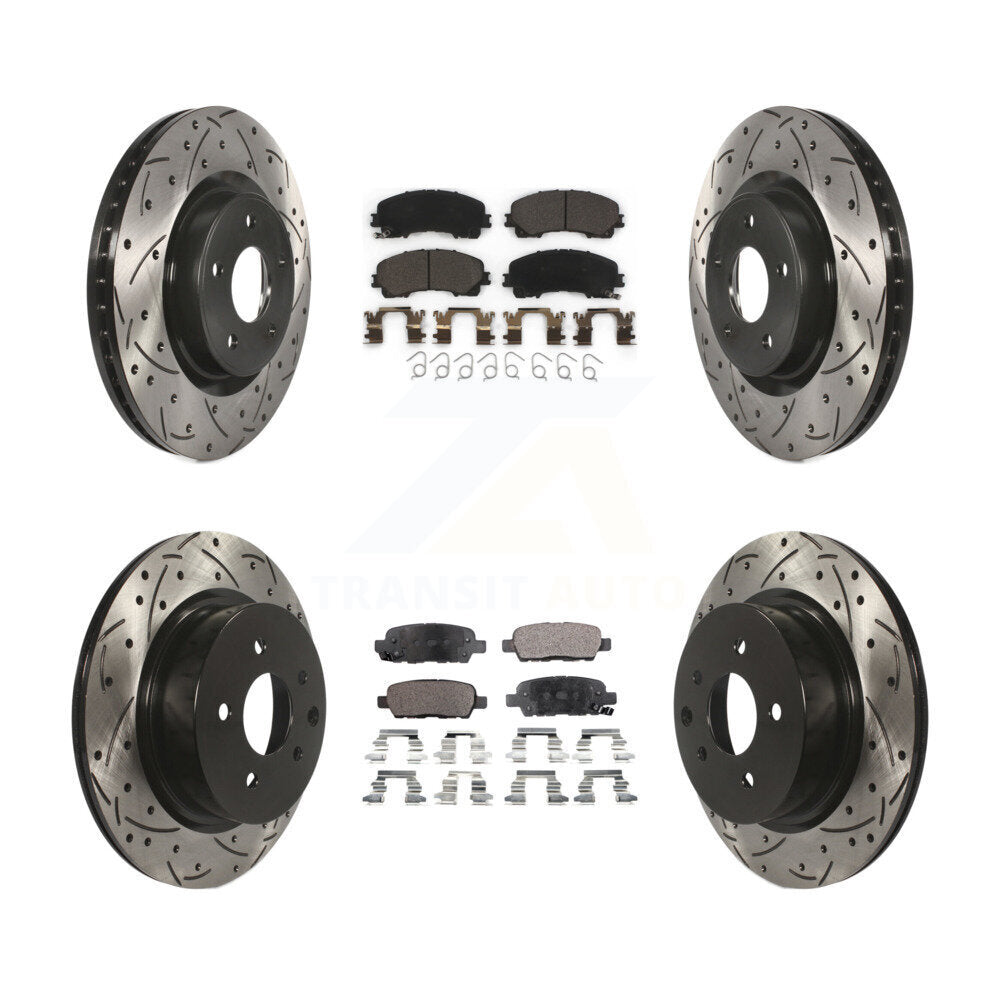 Transit Auto KDT-100402 Disc Brake Kit for 2016-2017 INFINITI QX50 - Front and Rear