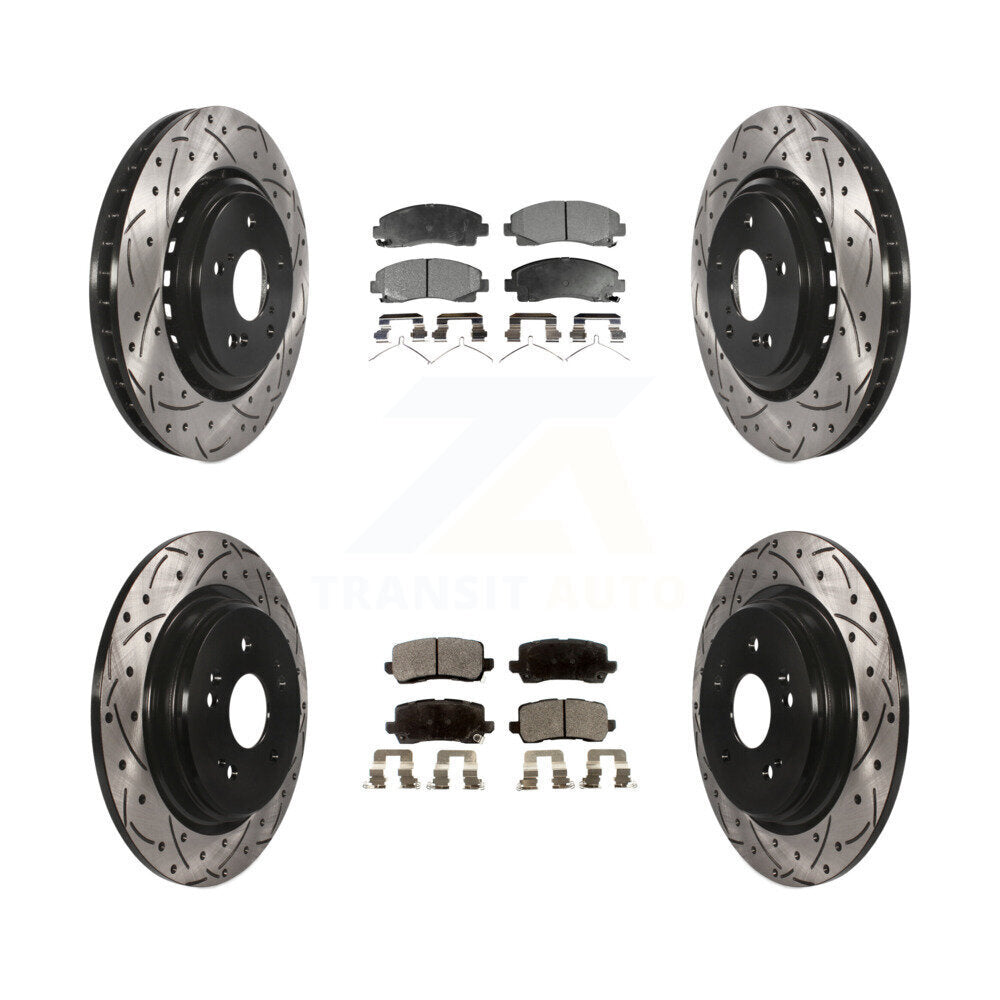 Transit Auto KDT-100403 Disc Brake Kit for 2015-2020 Acura TLX - Front and Rear