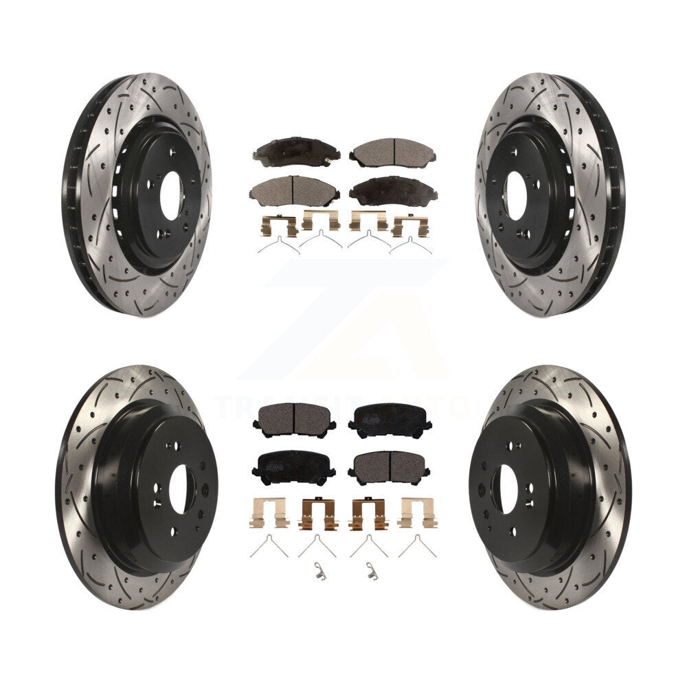 Transit Auto KDT-100404 Disc Brake Kit for 2014-2016 Acura MDX - Front and Rear