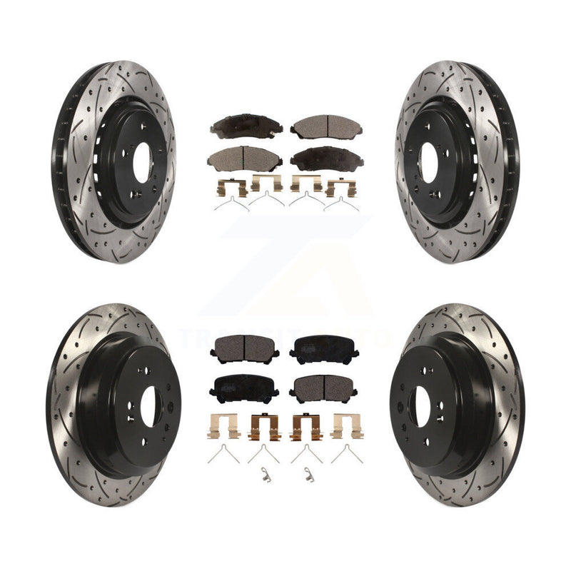 Transit Auto KDT-100404 Disc Brake Kit for 2014-2016 Acura MDX - Front and Rear