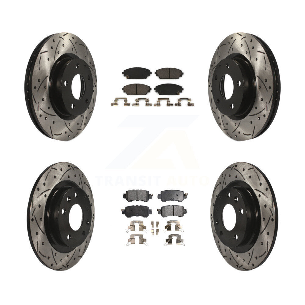Transit Auto KDT-100406 Disc Brake Kit for 2016-2018 Mazda CX-3 - Front and Rear