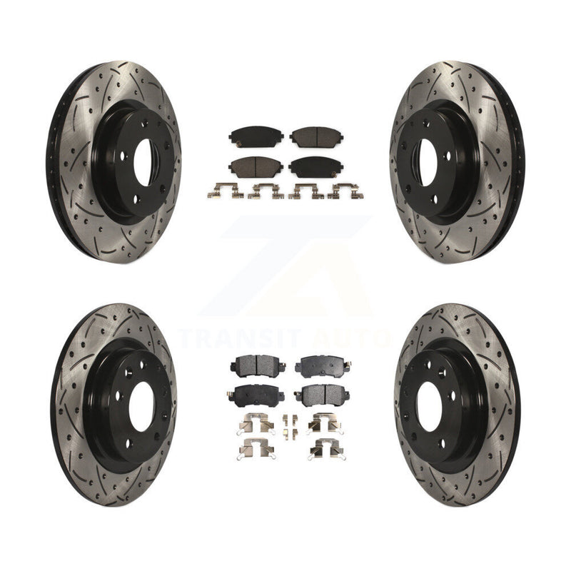 Transit Auto KDT-100406 Disc Brake Kit for 2016-2018 Mazda CX-3 - Front and Rear