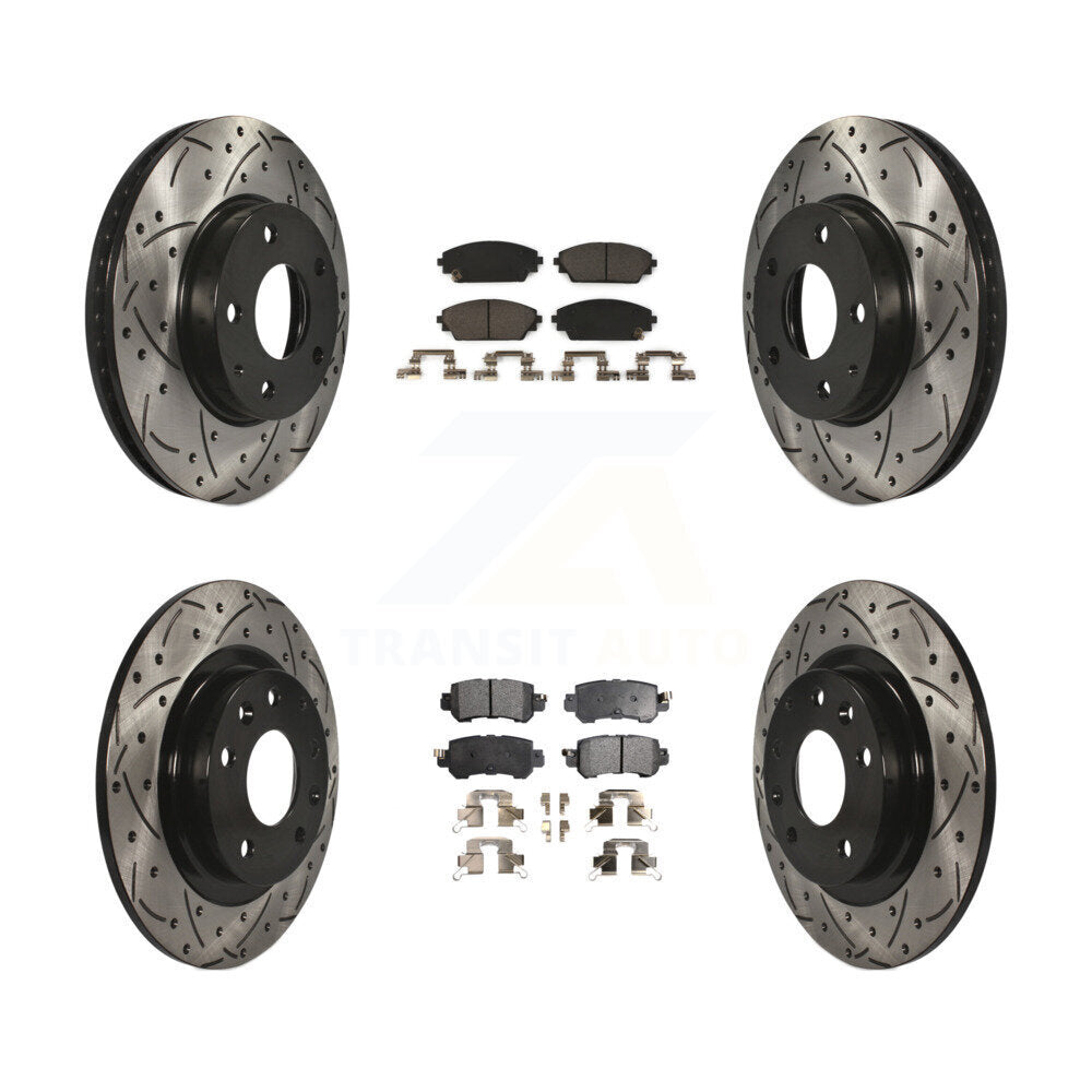 Transit Auto KDT-100410 Disc Brake Kit for 2016-2018 Mazda CX-3 - Front and Rear