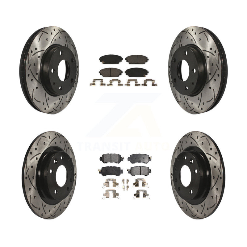 Transit Auto KDT-100410 Disc Brake Kit for 2016-2018 Mazda CX-3 - Front and Rear