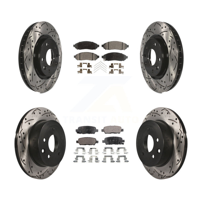 Transit Auto KDT-100412 Disc Brake Kit for 2015 Nissan LEAF - Front and Rear