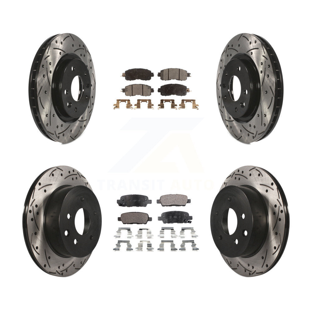 Transit Auto KDT-100413 Disc Brake Kit for 2014-2017 Nissan LEAF - Front and Rear