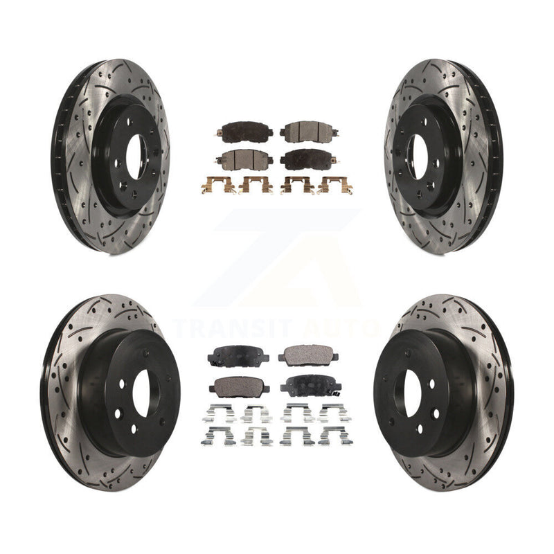 Transit Auto KDT-100413 Disc Brake Kit for 2014-2017 Nissan LEAF - Front and Rear