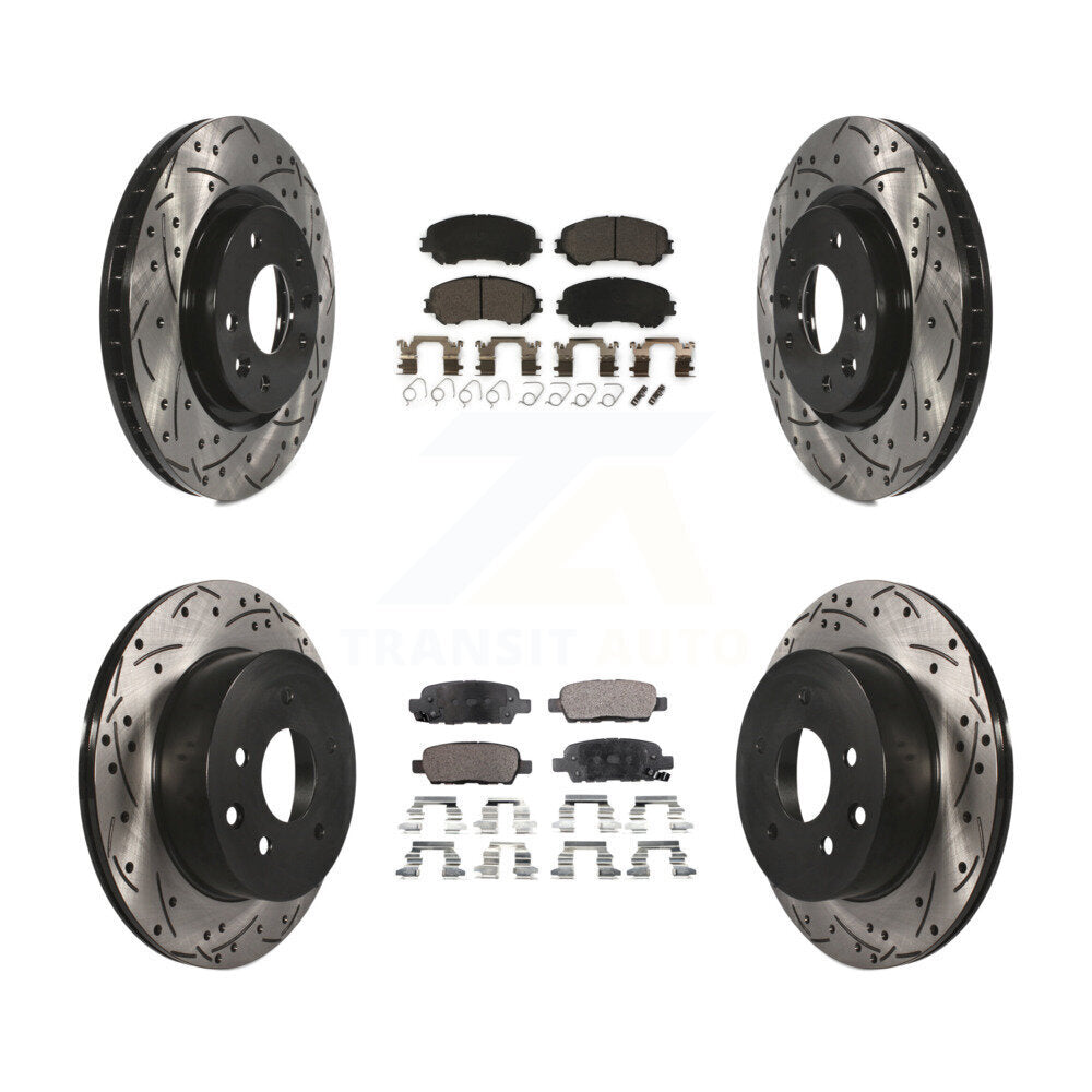 Transit Auto KDT-100414 Disc Brake Kit for 2014-2023 Nissan Rogue, Nissan Rogue Sport, Nissan Qashqai - Front and Rear