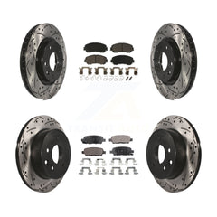 Transit Auto KDT-100414 Disc Brake Kit for 2014-2023 Nissan Rogue, Nissan Rogue Sport, Nissan Qashqai - Front and Rear
