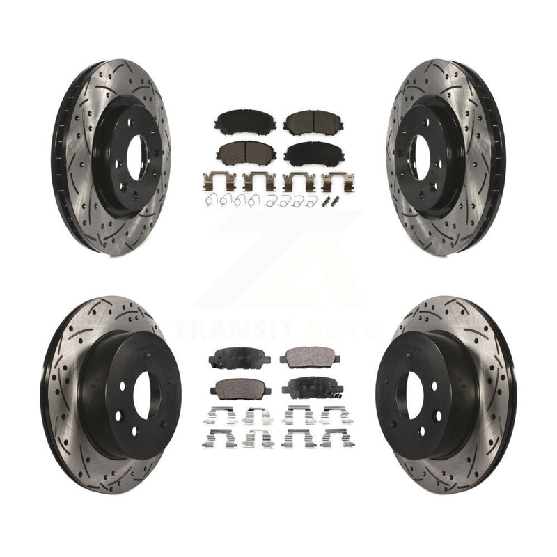 Transit Auto KDT-100414 Disc Brake Kit for 2014-2023 Nissan Rogue, Nissan Rogue Sport, Nissan Qashqai - Front and Rear