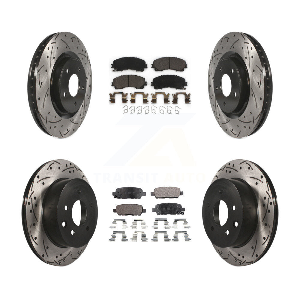 Transit Auto KDT-100415 Disc Brake Kit for 2014-2019 Nissan Rogue - Front and Rear