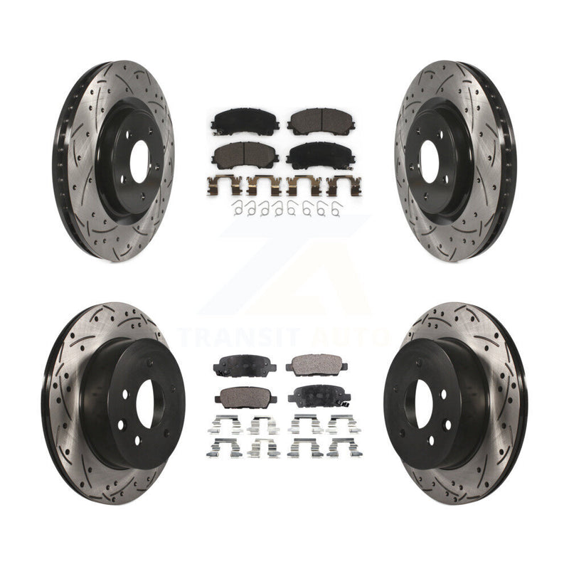Transit Auto KDT-100415 Disc Brake Kit for 2014-2019 Nissan Rogue - Front and Rear