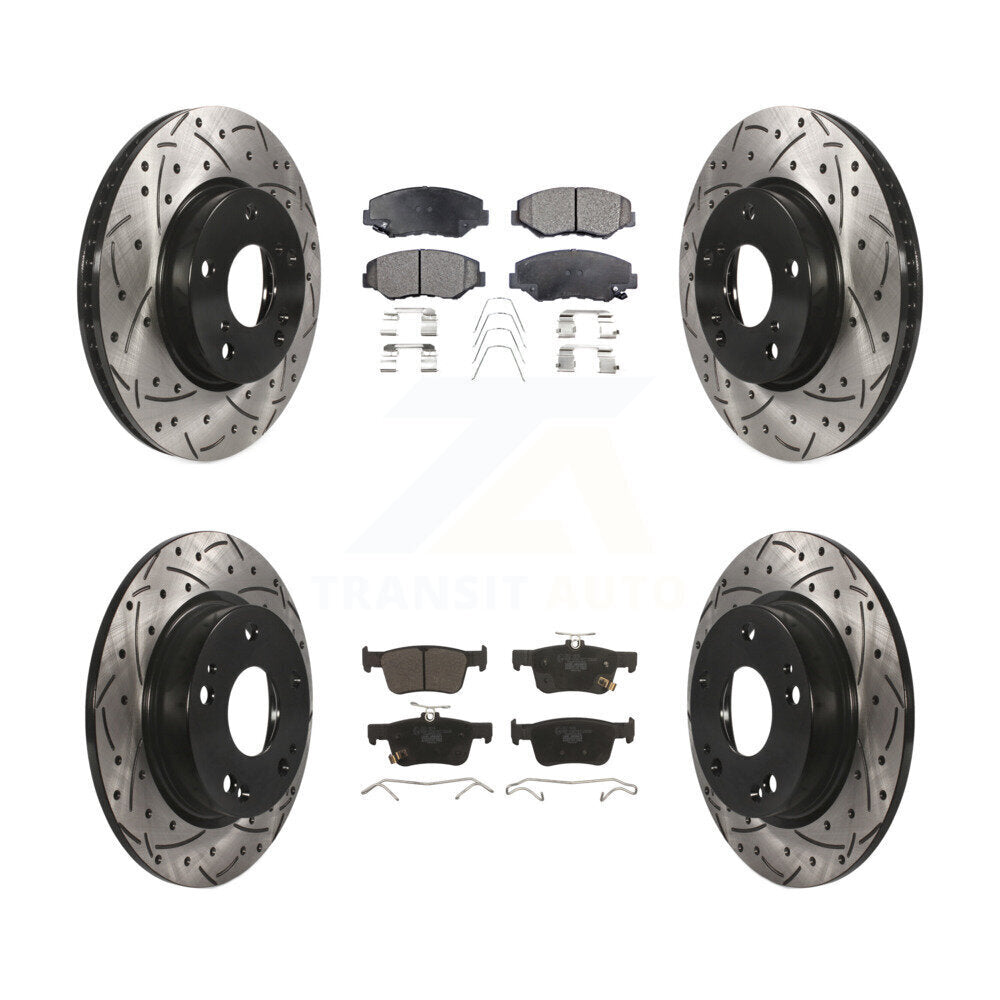 Transit Auto KDT-100419 Disc Brake Kit for 2016-2021 Honda Civic - Front and Rear