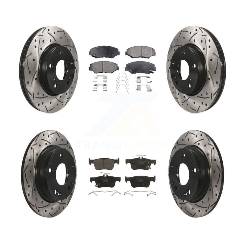Transit Auto KDT-100419 Disc Brake Kit for 2016-2021 Honda Civic - Front and Rear
