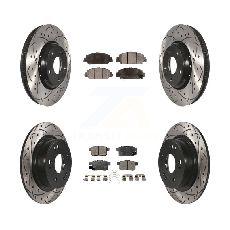 Transit Auto KDT-100420 Disc Brake Kit for 2017 Honda Accord - Front and Rear