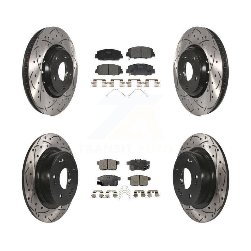 Transit Auto KDT-100421 Disc Brake Kit for 2016-2017 Honda Accord - Front and Rear