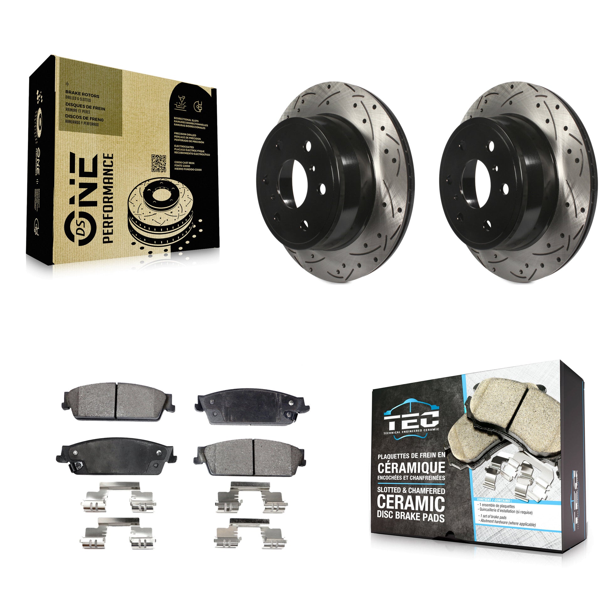 Transit Auto KDT-100429 Disc Brake Kit for 2007-2014 Chevrolet Silverado 1500, Cadillac Escalade and More - Rear
