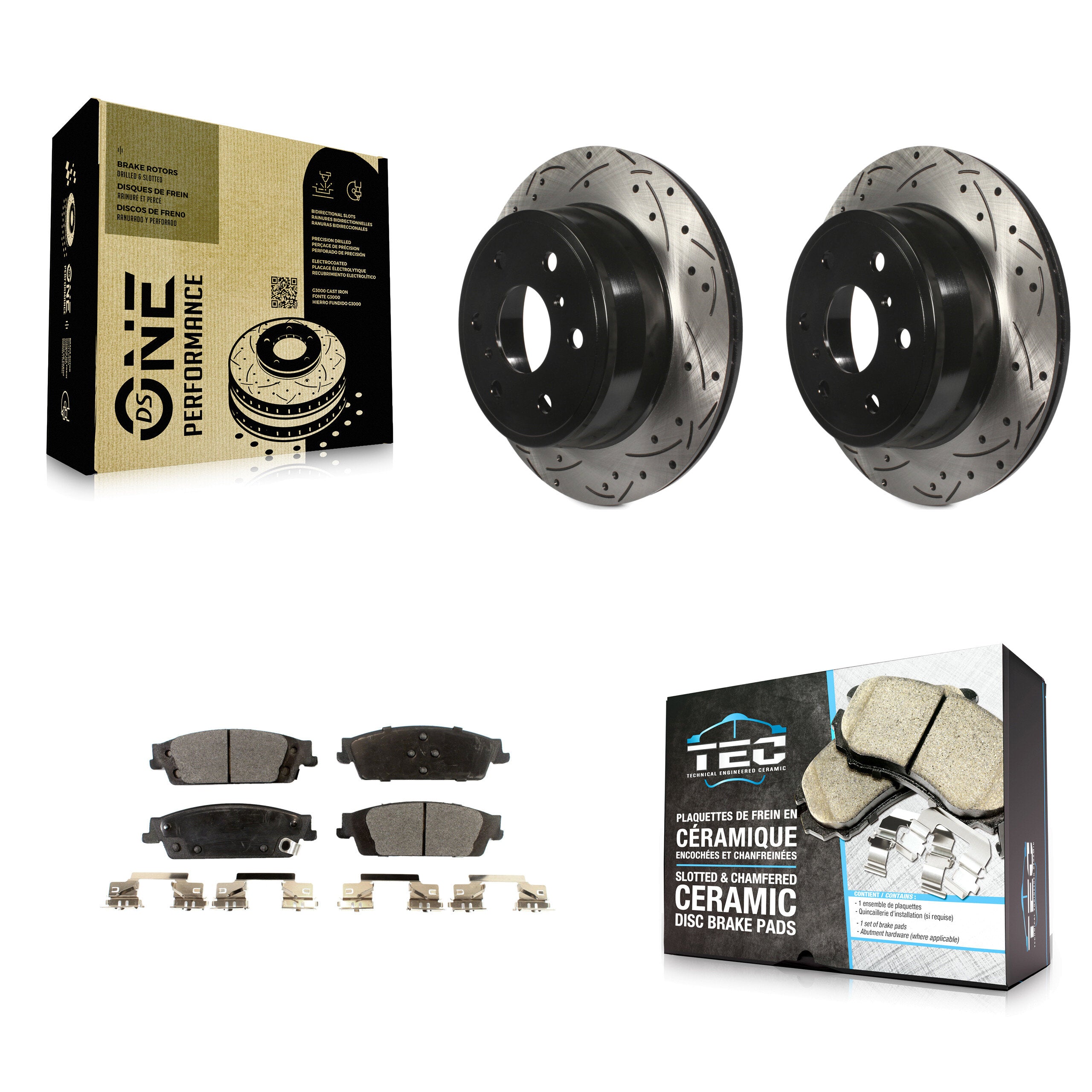 Transit Auto KDT-100430 Disc Brake Kit for 2014-2020 Chevrolet Suburban, Chevrolet Silverado 1500 and More - Rear