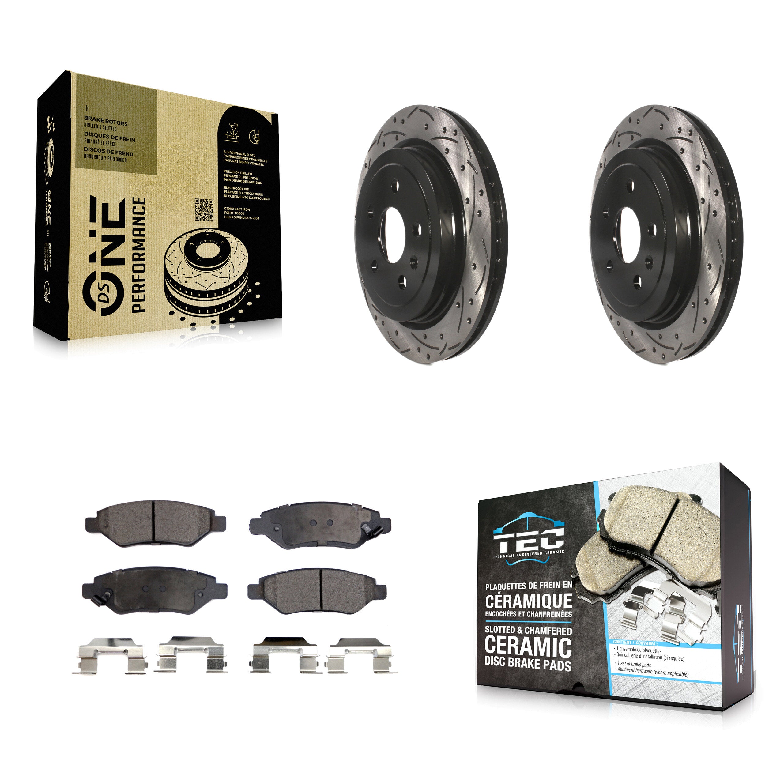 Transit Auto KDT-100434 Disc Brake Kit for 2008-2015 Cadillac CTS, Chevrolet Camaro - Rear