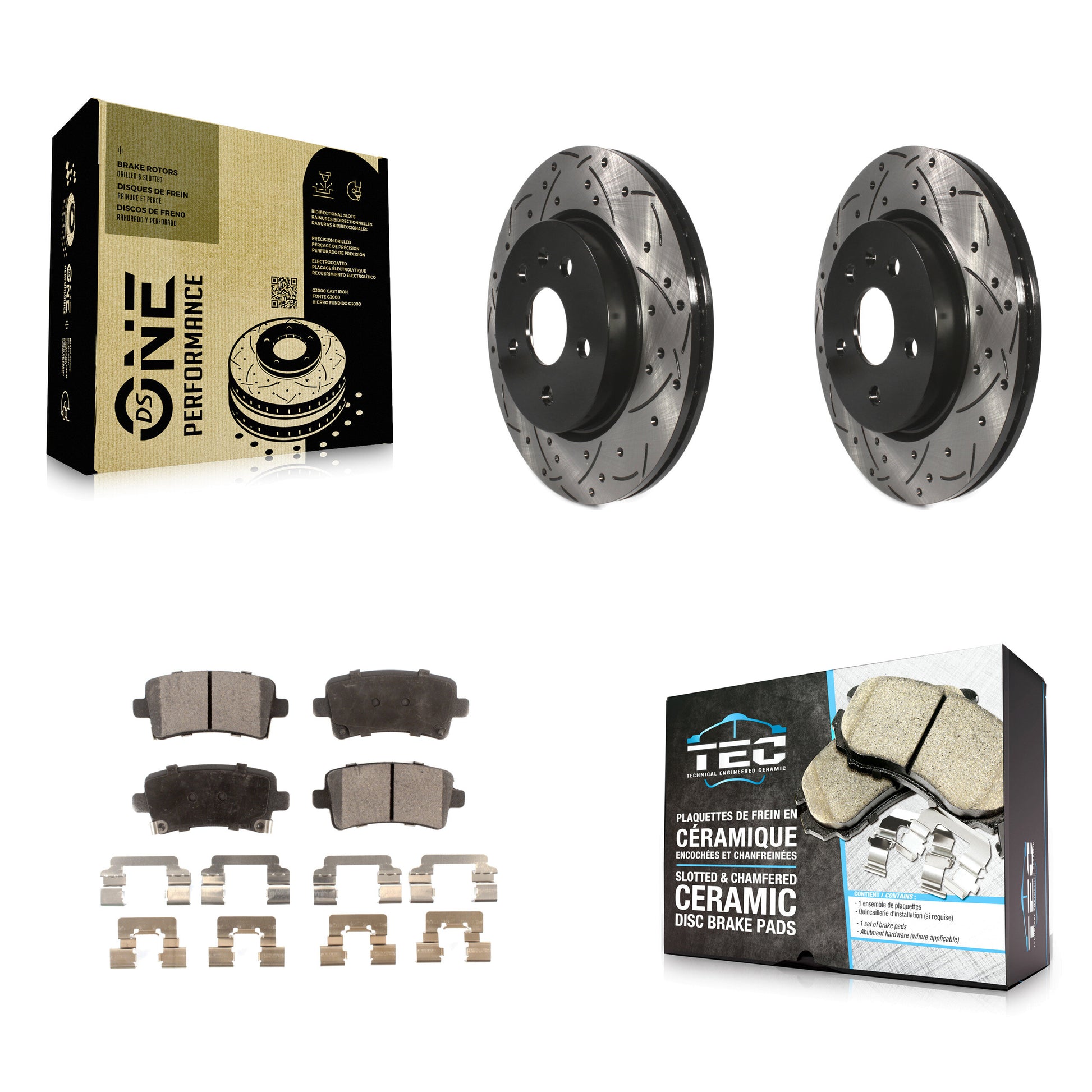 Transit Auto KDT-100439 Disc Brake Kit for 2010-2020 Cadillac XTS, Chevrolet Malibu Limited and More - Rear
