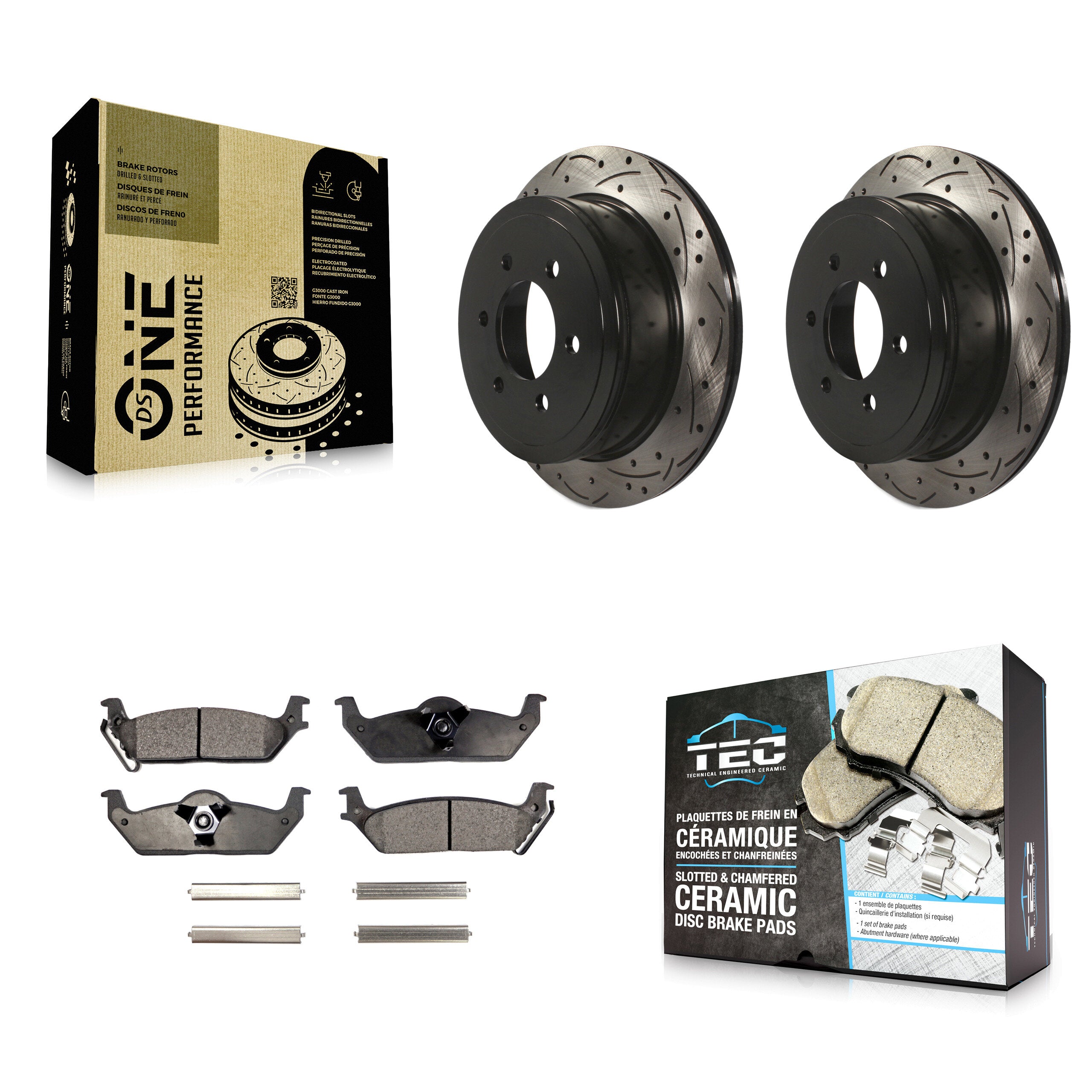Transit Auto KDT-100445 Disc Brake Kit for 2004-2011 Lincoln Mark LT, Ford F-150 - Rear