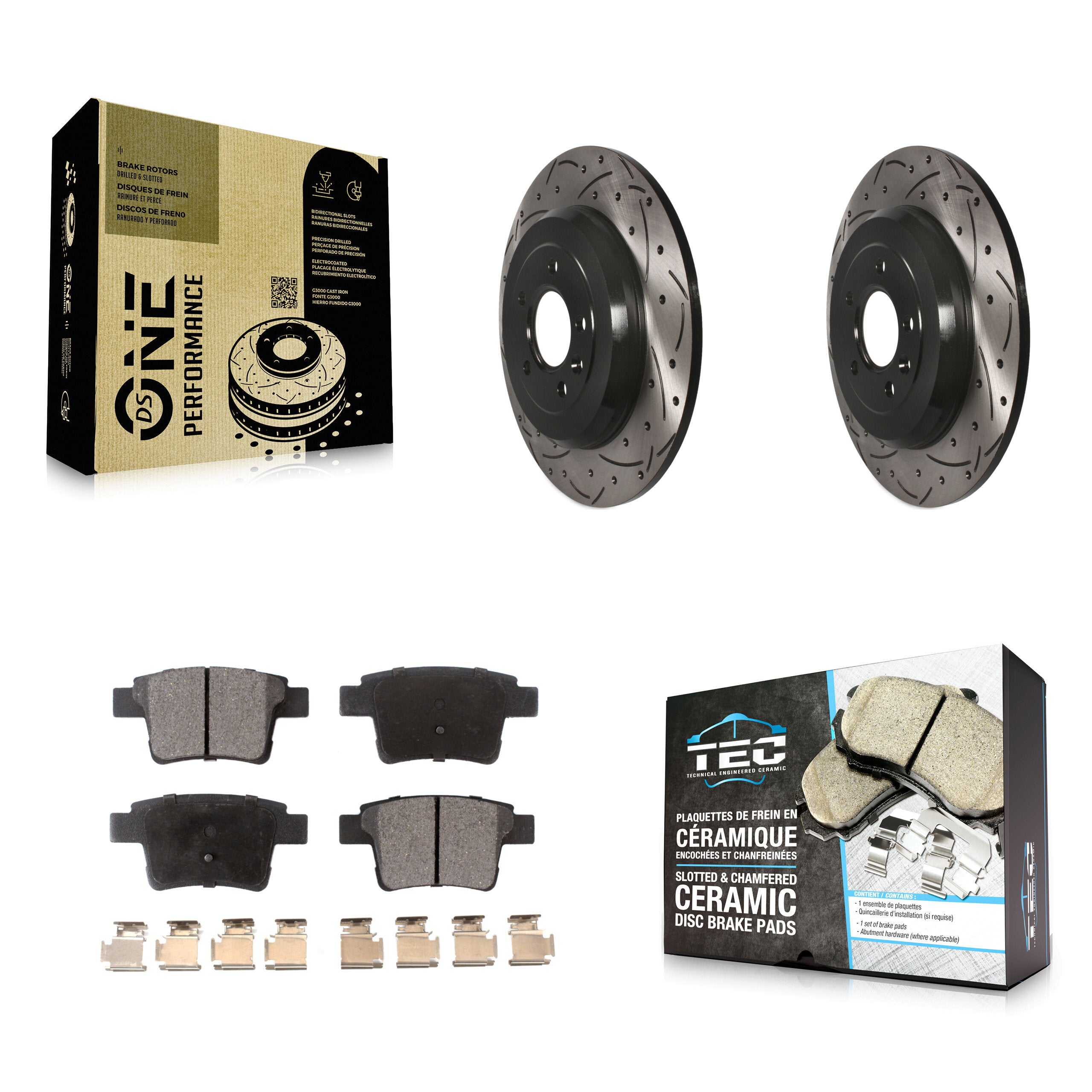 Transit Auto KDT-100458 Disc Brake Kit for 2005-2009 Ford Taurus, Ford Taurus X and More - Rear