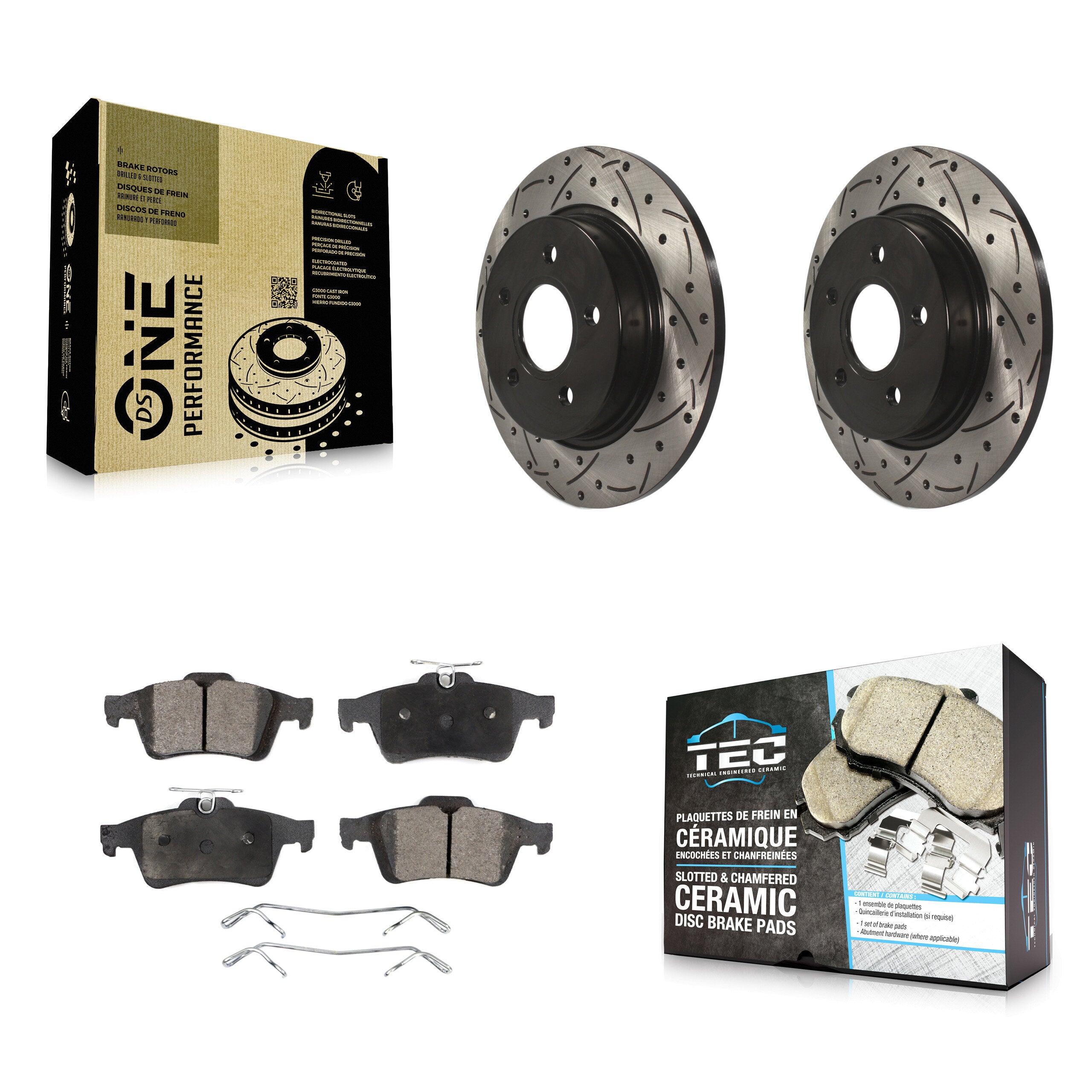 Transit Auto KDT-100461 Disc Brake Kit for 2012-2018 Ford Focus - Rear