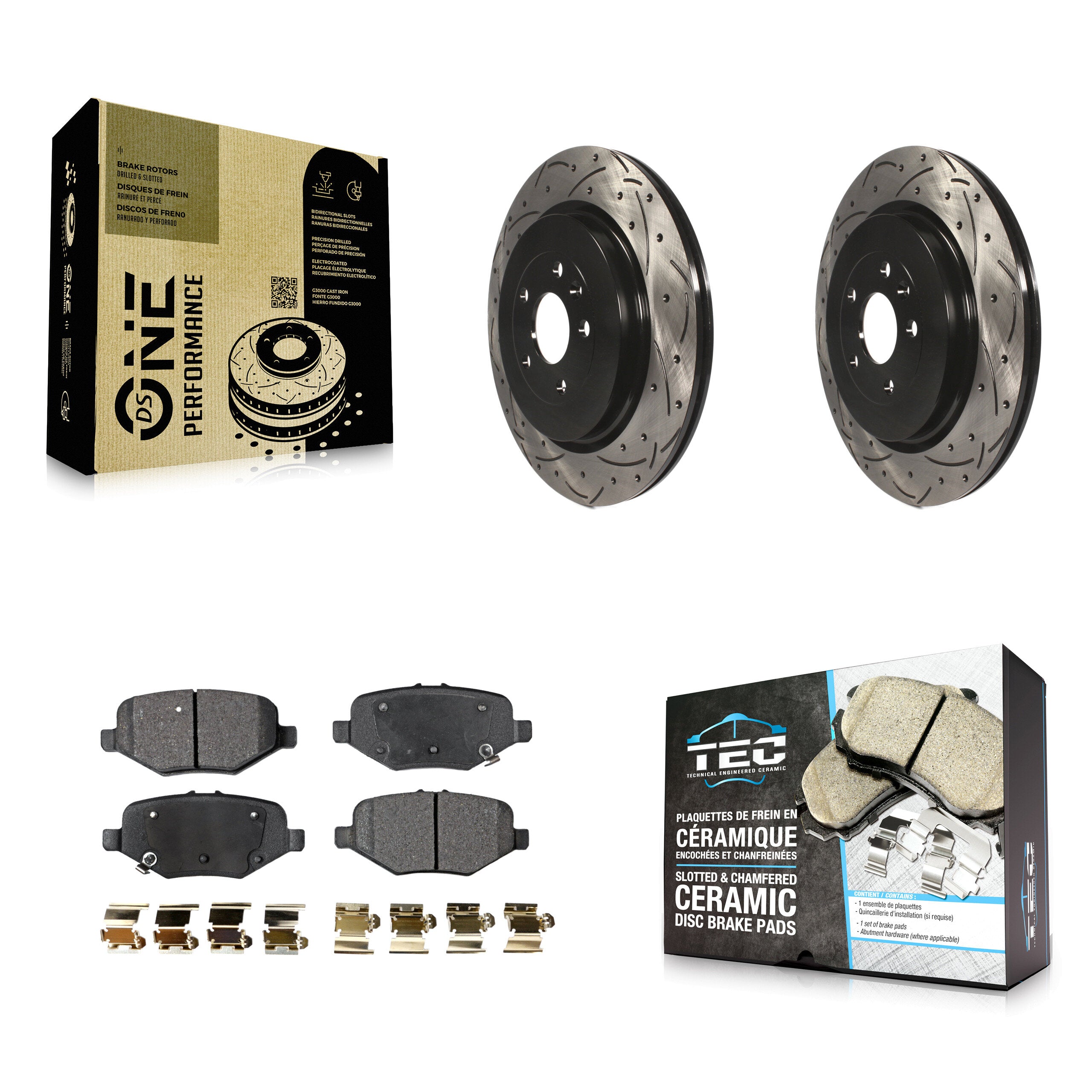 Transit Auto KDT-100465 Disc Brake Kit for 2012-2019 Ford Taurus, Ford Explorer and More - Rear