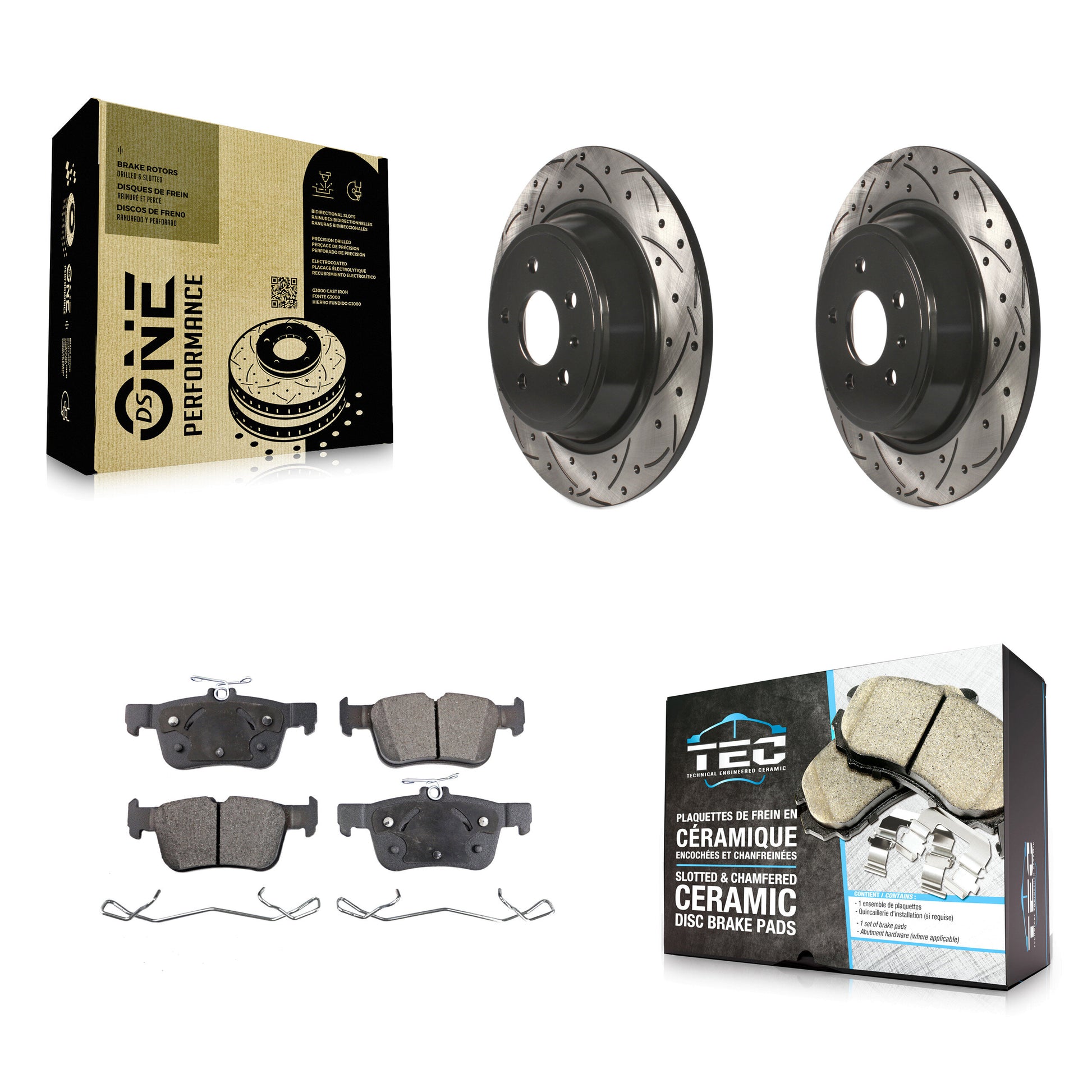 Transit Auto KDT-100468 Disc Brake Kit for 2013-2020 Ford Fusion, Ford Escape and More - Rear
