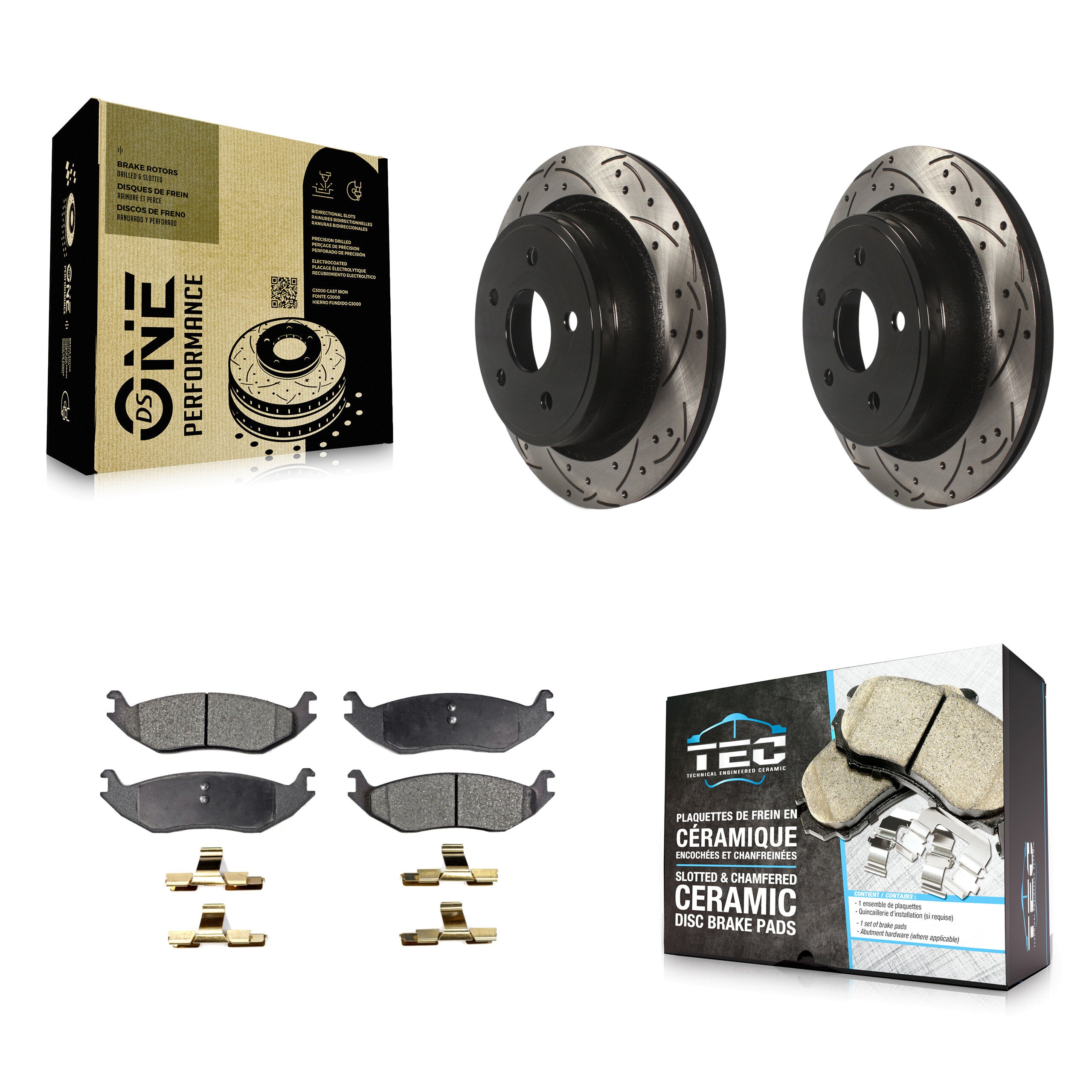 Transit Auto KDT-100472 Disc Brake Kit for 2004-2023 Ram 1500 Classic, Ram 1500 and More - Rear